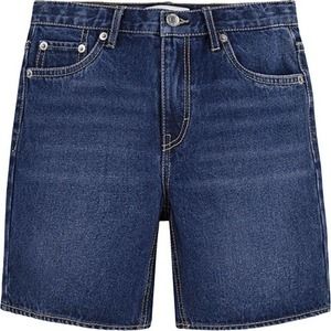 Levi's Girls Denim Girlfriend Midi Shorts Dark Wash Big Kids 8 REG New MSRP $38